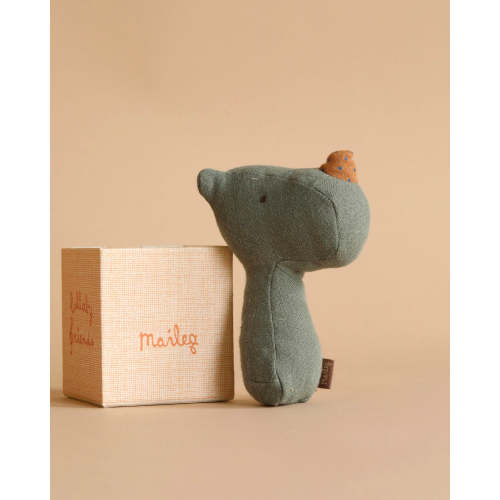 Maileg Lullaby Friend Rattles Pine Rhino