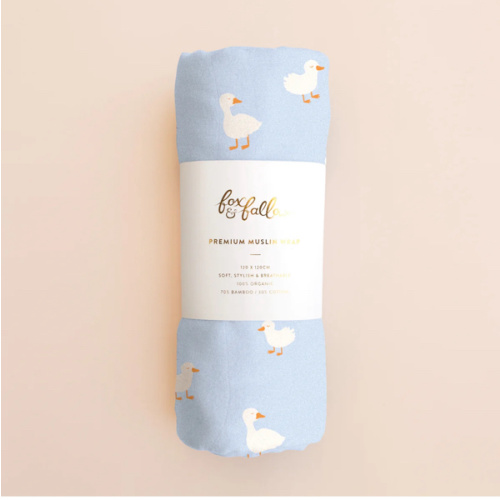 Blue Ducks Muslin Wrap Swaddle – Fox & Fallow