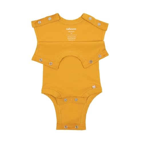 Tabeeze Bottom-Up Baby Bodysuit, Onesie with Top Snaps, As Seen on Shark Tank, 100% GOTS Organic Cotton, Boy/Girl Clothes