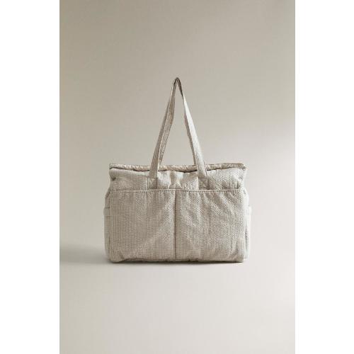 GINGHAM CHECK DIAPER BAG