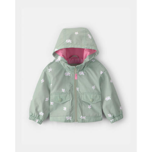 Baby Girl Floral Windbreaker - Green | Carter's