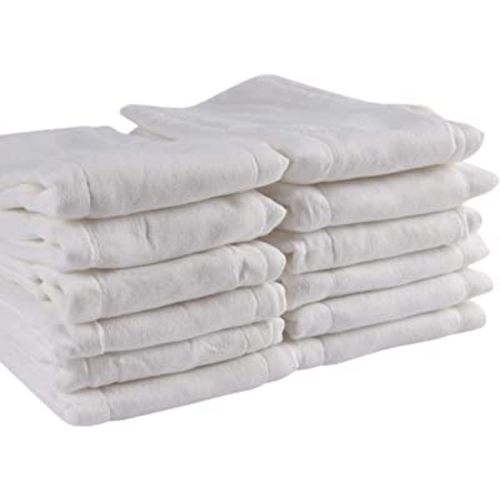 Prefold Cloth Diapers, Fasoar 3 Ply Baby Washable Cotton Diapers Covers for Babies to Toddlers Multi-Use (10-35 lbs) Count(12)