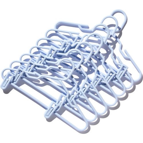 Kids Clip Coat Hangers 24 Pack - Blue