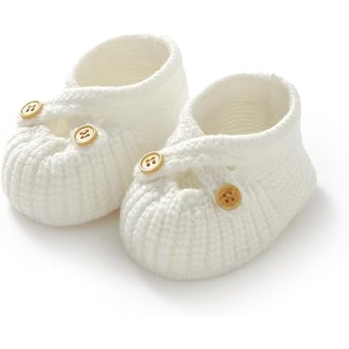 Baby Booties Newborn Babe First Walkers Non-Slip Stay On Boots Crib Shoes Sock Warm Knit Booties