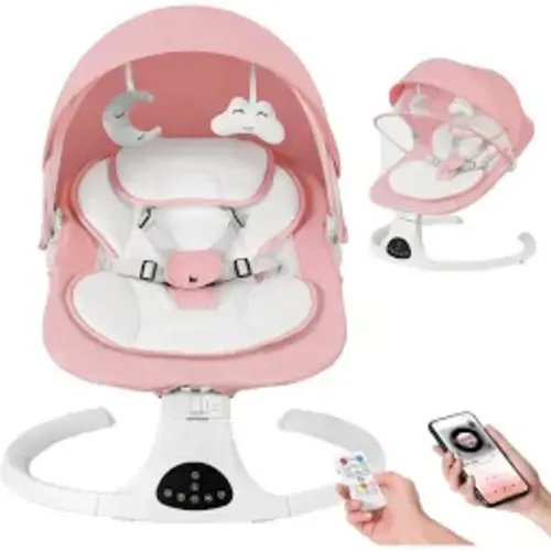 HARPPA Baby Swing for Girl with Remote Control, 5 Sway Speed, 10 Lullabies, Pink - Google Search