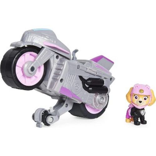 PAW Patrol Moto Pups Skye's Deluxe Pull-Back Motorcycle Vehicle with Wheelie Feature & Toy Figure, Kids Toys for Ages 3 & Up