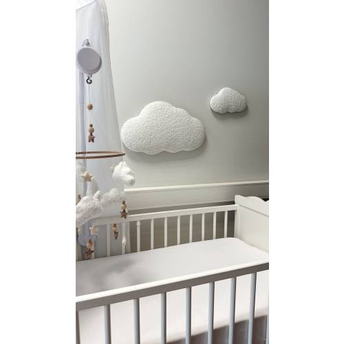 Boucle cloud wall decor, nursery wall decorations, Baby room cloud decor, baby shower gift for baby announcement