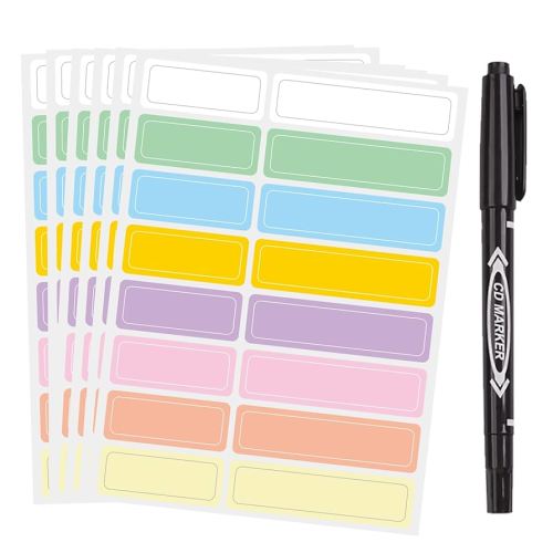 Amazon.com : Assorted Colors Waterproof Removable Labels - 310PCS with Pen Adhesive Name Label Stickers for Water Bottles,Baby Daycare,Kids School Supplies,Home Office Organization : Office Products