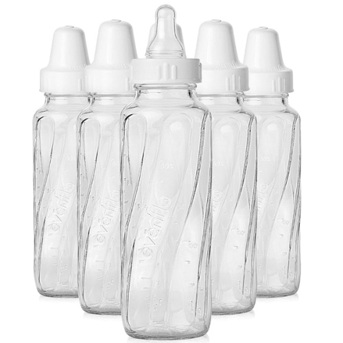 Evenflo Feeding Classic Glass Bottle, Twist Bottles, 8 Oz, 1-Pack of 6 Bottles