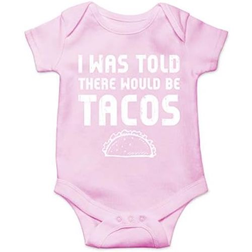 CBTwear I Was Told There Would Be Tacos Baby Bodysuit - Cute Newborn Clothes Infant Unisex Humor Romper