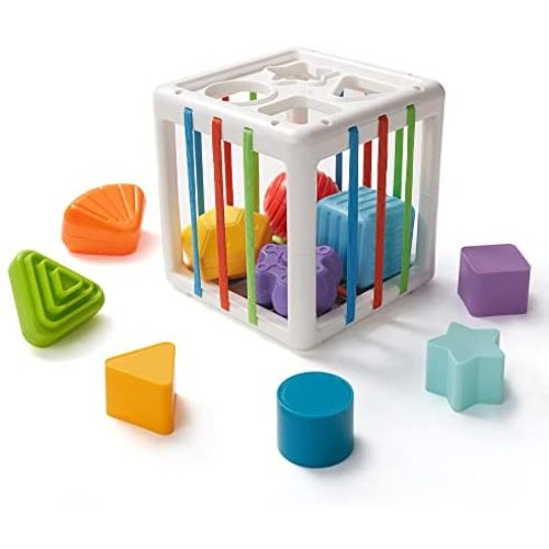 LiKee Sensory Toys Shape Sorter Baby Blocks Colorful Textured Balls Sorting Games Montessori Learning Activity for Fine Motor Skills Early Development, Infants Toddlers Kids Boys Girls 18+ Months Old
