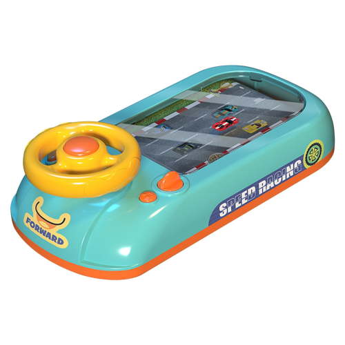 Kids Racing Steering Wheel, Simulation Driving Game Console, Desktop Adventure Toy, Hand Eye Coordination Toy, Portable Car Breakthrough Game, Interactive Driving Experience Toy