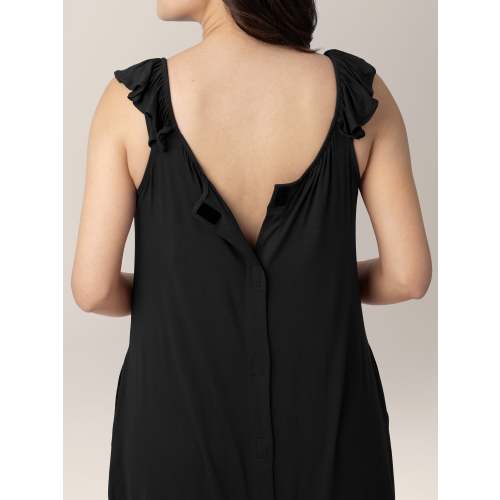 Ruffle Strap Labor & Delivery Gown | Burgundy Plum - Kindred Bravely