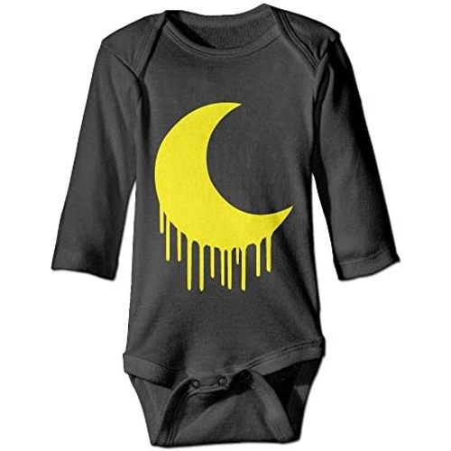 Goth Crescent Moon Unisex Baby Long Sleeve Romper Jumpsuit Infant Sleeved Bodysuit