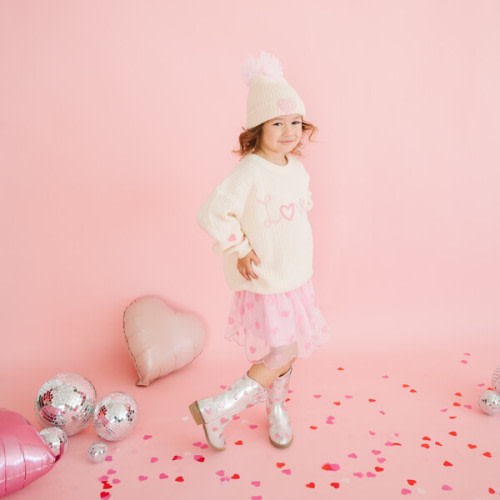 Mini Sequin Hearts Valentine's Day Tutu, Pink - Sweet Wink | Maisonette