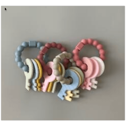 Three Hearts & Co. Key Rattle Teether