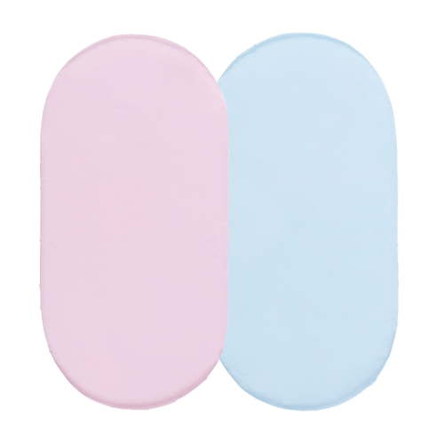 Fimkaul Baby Care 2PCS Mose Basket Sheet Bassinet Sheet Cradle Sheet Pram Bassinet Pads Changing Basket Satin Fitted Sheet Set Sky Blue