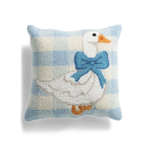 16x16 Hooked Bow Goose Gingham Pillow | Throw Pillows | Marshalls
