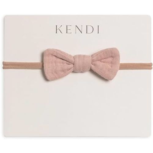 Colored Organics Baby Organic Cotton Dainty Bow Headband - Infant Girls - Ballet Muslin