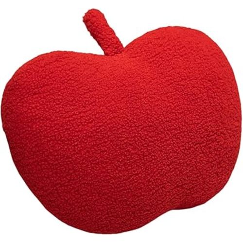 Like-Apple Shaped Pillow,3D-Apple Plush Cushion Christmas Eve Throw Pillow,Fruit Throw Pillow Cute-Apple Shaped Fun Home Decor of Fruit Themed Shaped Cushions (Red)