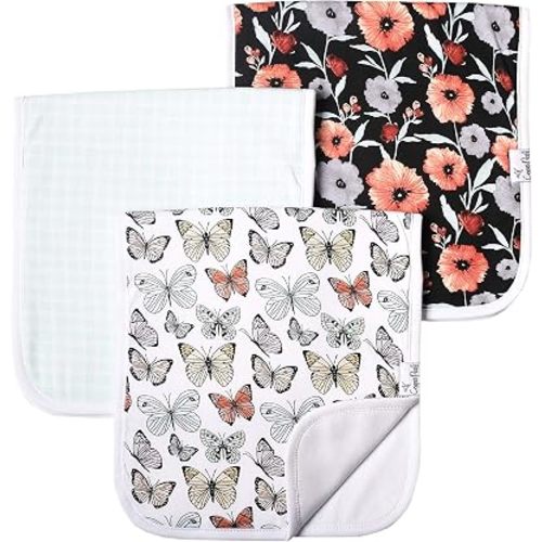Copper Pearl Baby Burp Cloth Large 21''x10'' Size Premium Absorbent Triple Layer 3-Pack Gift Set “Dot