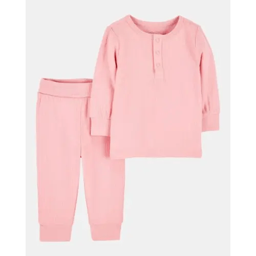 Baby Girl 2-Piece PurelySoft Outfit Set - Pink | Carter's