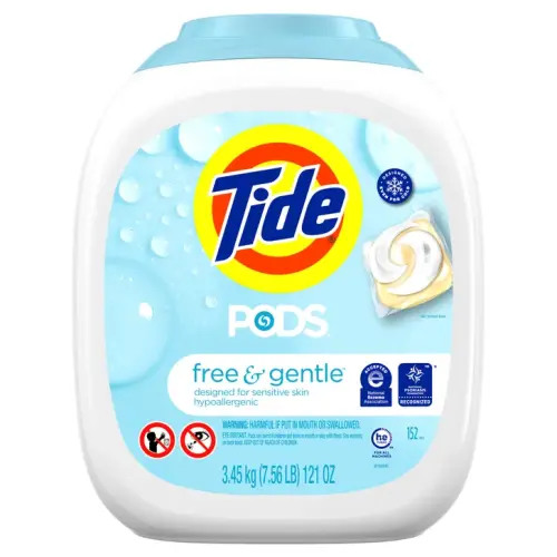 Tide Pods HE Laundry Detergent Pods, Free & Gentle, 152-count | Costco