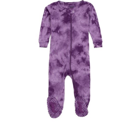 Footed Tie Dye Cotton Matching Family Pajamas, 12-18M