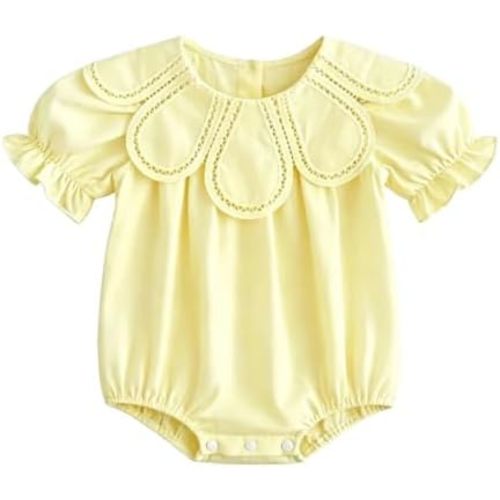 Newborn Baby Girl Floral Romper Infant Sleeveless Solid Jumpsuit Summer Playwear Bodysuit
