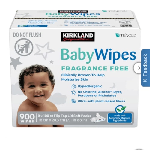 Kirkland Signature Baby Wipes Fragrance Free