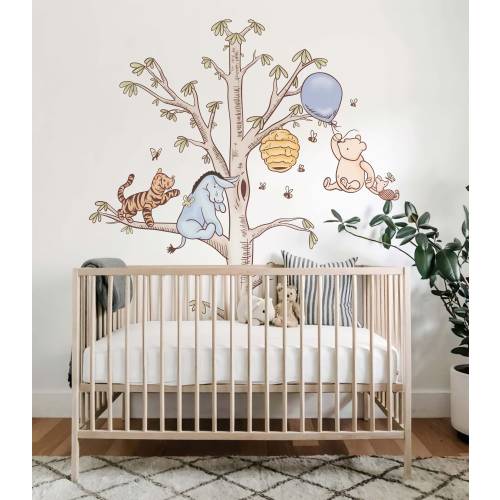 Pastel Color Classic Winnie the Pooh Wall Art Tigger Wall Sticker Disney Wall Decal Nursery Wall Mural Kids Room Decor