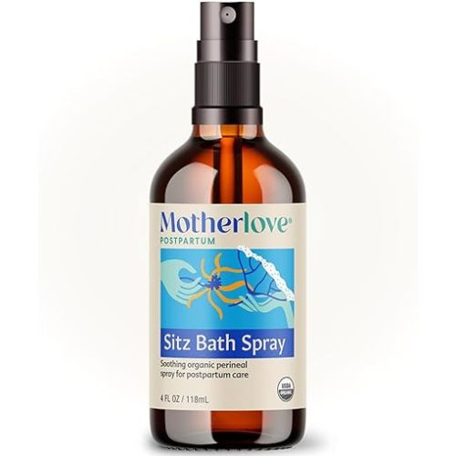 Motherlove Sitz Bath Spray (4 oz Value Size) Sitz Bath for Postpartum Care—Herbal Perineal Spray w/Witch Hazel—USDA Organic, Vegan, & Cruelty Free