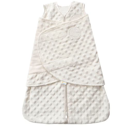 Cream Plushy Dot Velboa Swaddle - Newborn | HALO