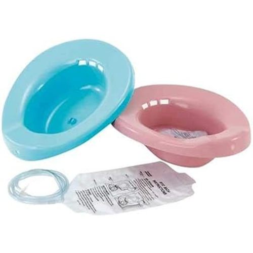 Elongated Sitz Bath for Perineal, Hemorrhoidal, Episiotomy Soak Relief - Loved by Pregnant Postpartum Women and Elderly - Rose Color, 1 Kit