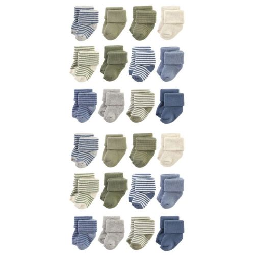 Hudson Baby Cotton Rich Baby Terry Socks 24-Pack