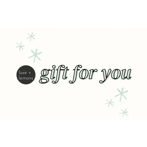 luxe + lemons gift card