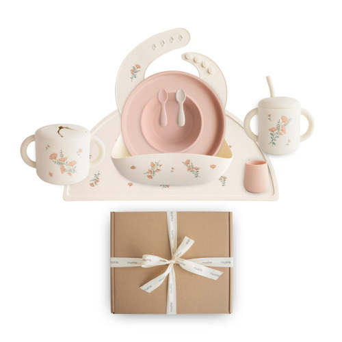 Deluxe Pink Flowers/Blush Feeding Kit – Mushie
