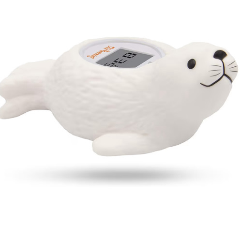 Doli Yearning Upgrade Baby Bath Thermometer Room Temperature| Water Thermometer|Kids' Bathroom Safety Products| Baby Bath(Seal Shape)℃/℉, LCD