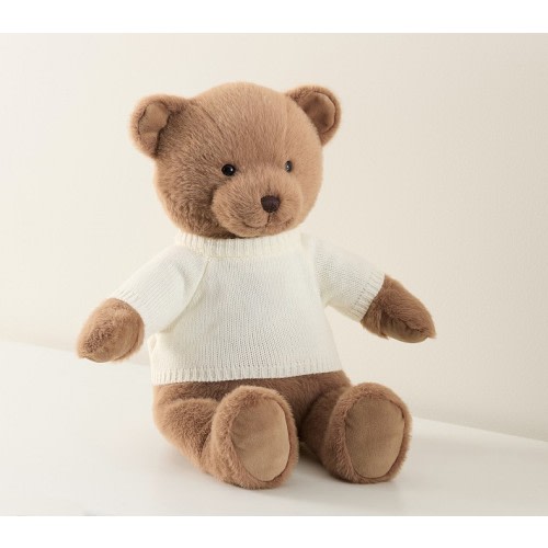 Toasted Coconut Teddy Bear with Sweater Plush