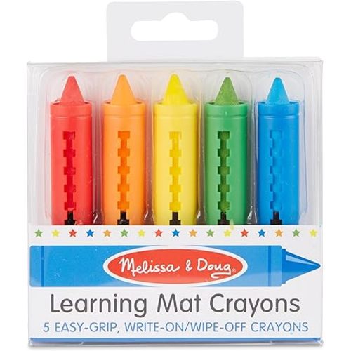 Melissa & Doug Learning Mat Crayons - 5 Colors