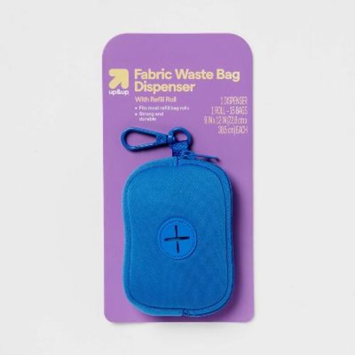 Fabric Dog Waste Bag Holder with Carabiner - 15ct - up&up™