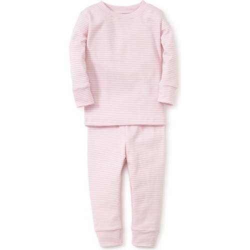 Simple Stripe Pajama Set, Pink - Kissy Kissy | Maisonette