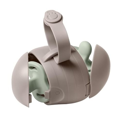Ubbi On-The-Go Dual Pacifier Holder, Baby Pacifier Case with Strap, Taupe | Keeps Pacifiers Clean and Separated, Travel Diaper Bag Accessory for Newborns