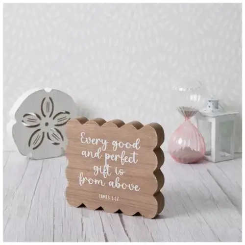 James 1:17 Scalloped Wood Decor | Hobby Lobby | 2689222