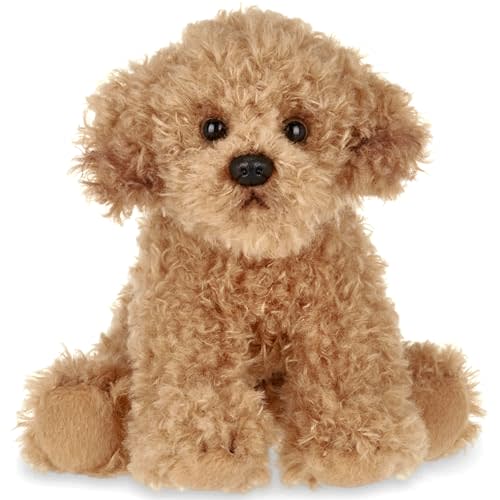 Bearington Dog Stuffed Animal - Puppy Realistic Stuffed Animals - Plush Dog Toys for Kids Goldendoodle Labradoodle Plushies - Caramel 6 Inch
