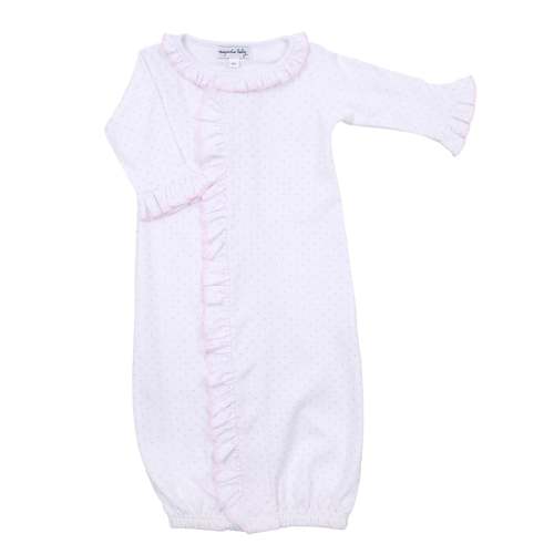 Mini Dots Ruffle Front Converter - Pink