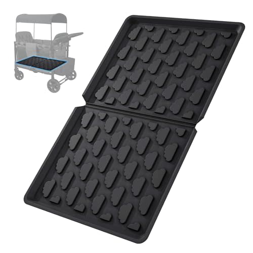 Upifen All Weather Mat for Wagon W4 Accessory - Compatible with Wonderfold Stroller Wagons W4, Silicone Floor Mat Protect Wagon W4 from Sand, Dirt, and Water