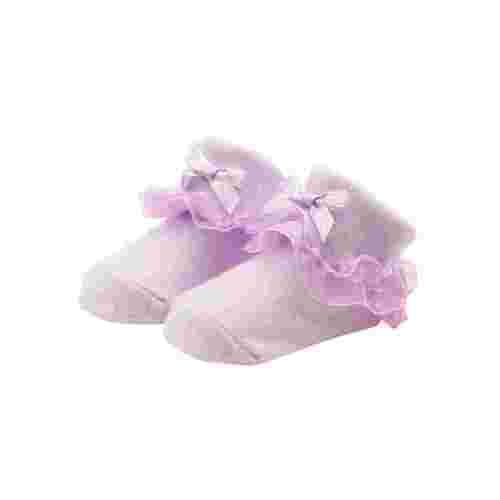 Newborn Baby Girl Infant Lace Bowknot Anti-slip Socks Boots Soft