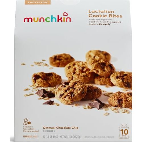 Munchkin Milkmakers Lactation Cookie Bites, Oatmeal Chocolate Chip