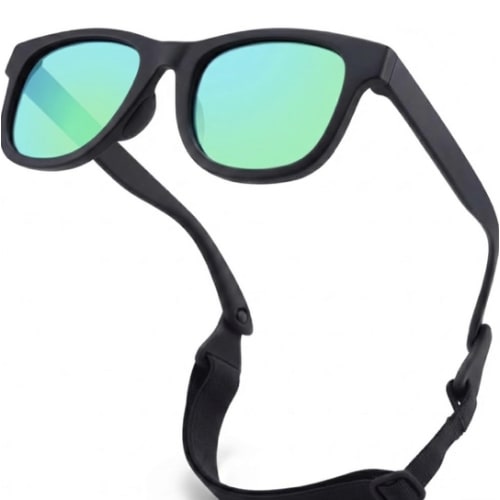 Polarized Baby Sunglasses with Strap - Unbreakable Infant Sunglasses for Newborn Toddler Boys Girls Age 0-12 Months